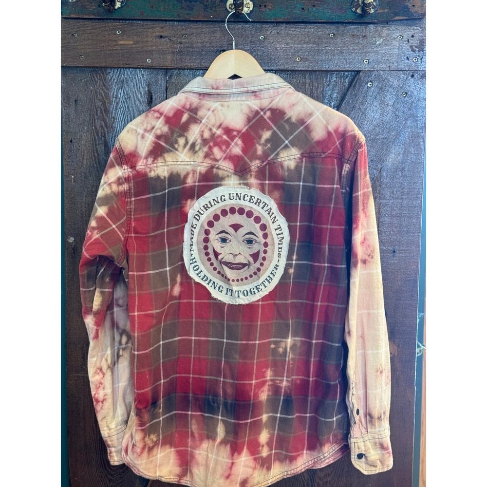 XL Urban Pipeline Flannel | Holding It Together Art Patch | One-of-One - Picture 4 of 7